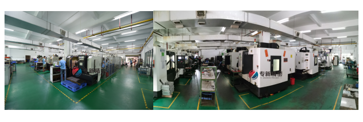 新增了设备的hjc黄金城精密CNC加工厂