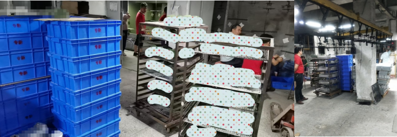 hjc黄金城CNC加工的三员大将深夜驻守喷粉厂，只为保证质量，按时交货!